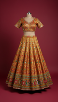 Marigold Gold Brocade Chaniya Choli