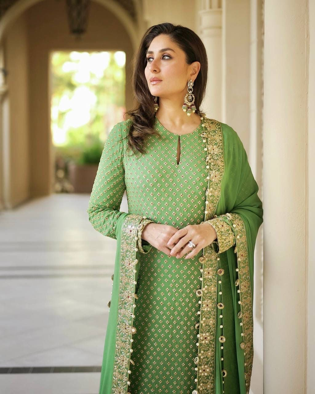 Faux Georgette Attractive Designer 3 Pc Kurti Pant Dupatta