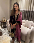 Viscose Velvet Premium Thread Embroidery work Designer Velvet Suit