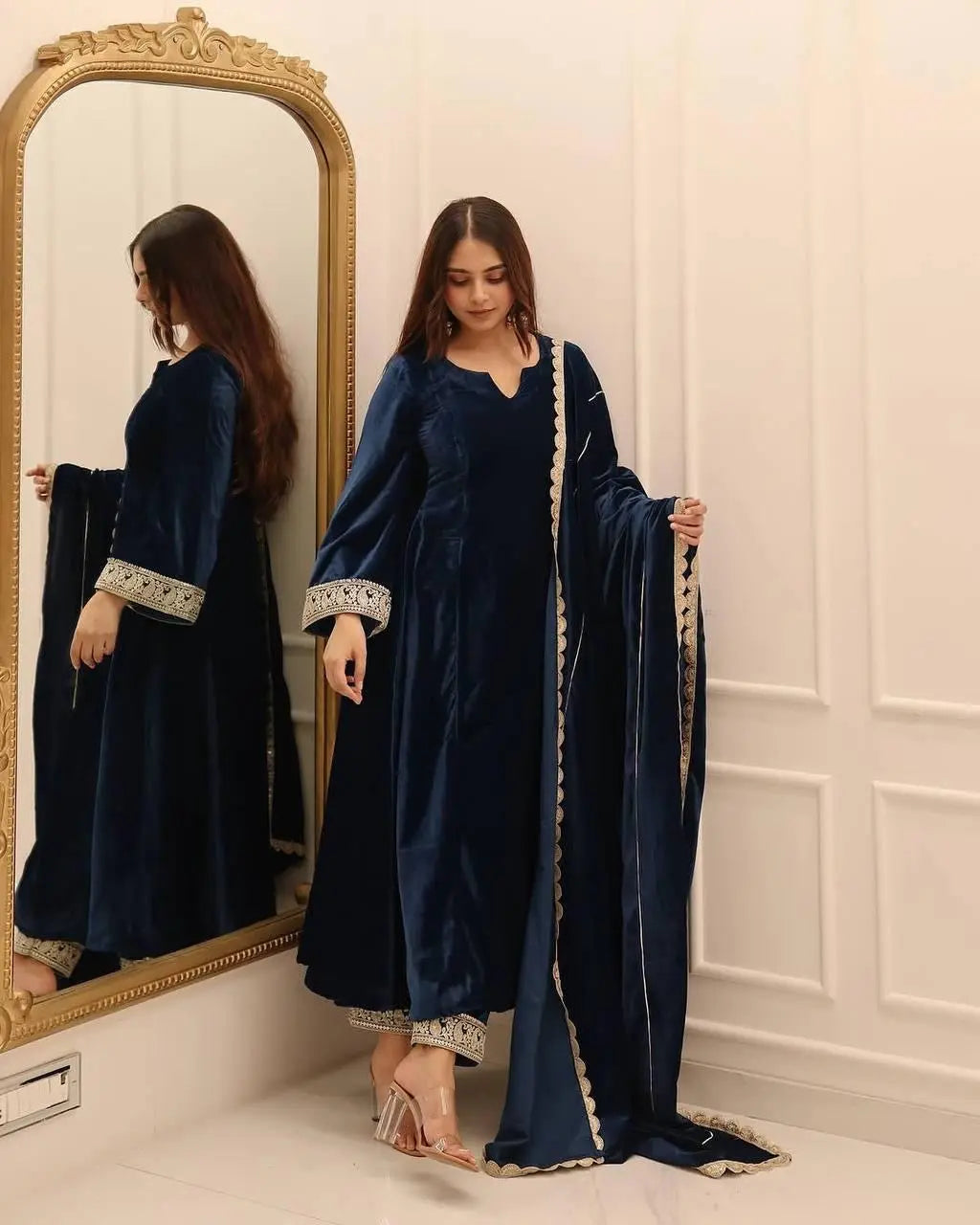 Ethenika Premium Ready to wear Velvet Suit