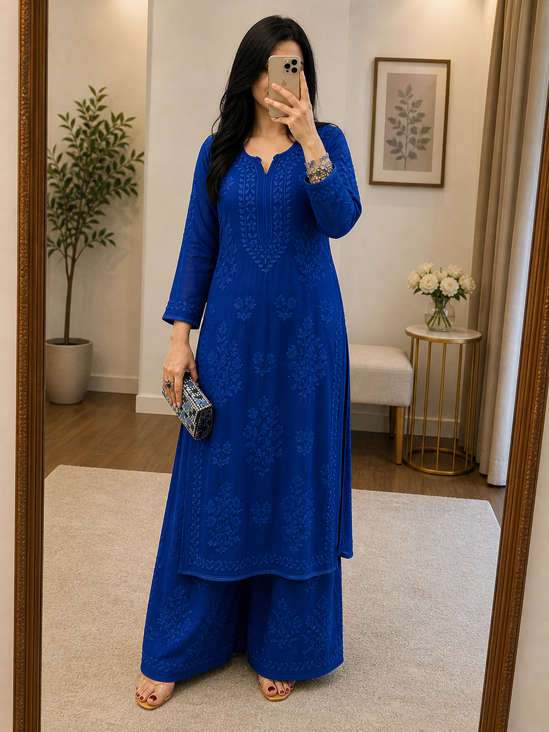 Chikankari Kurti Set