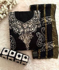 Cotton Hand Blocked Wax Batik Unstitched Dress Material