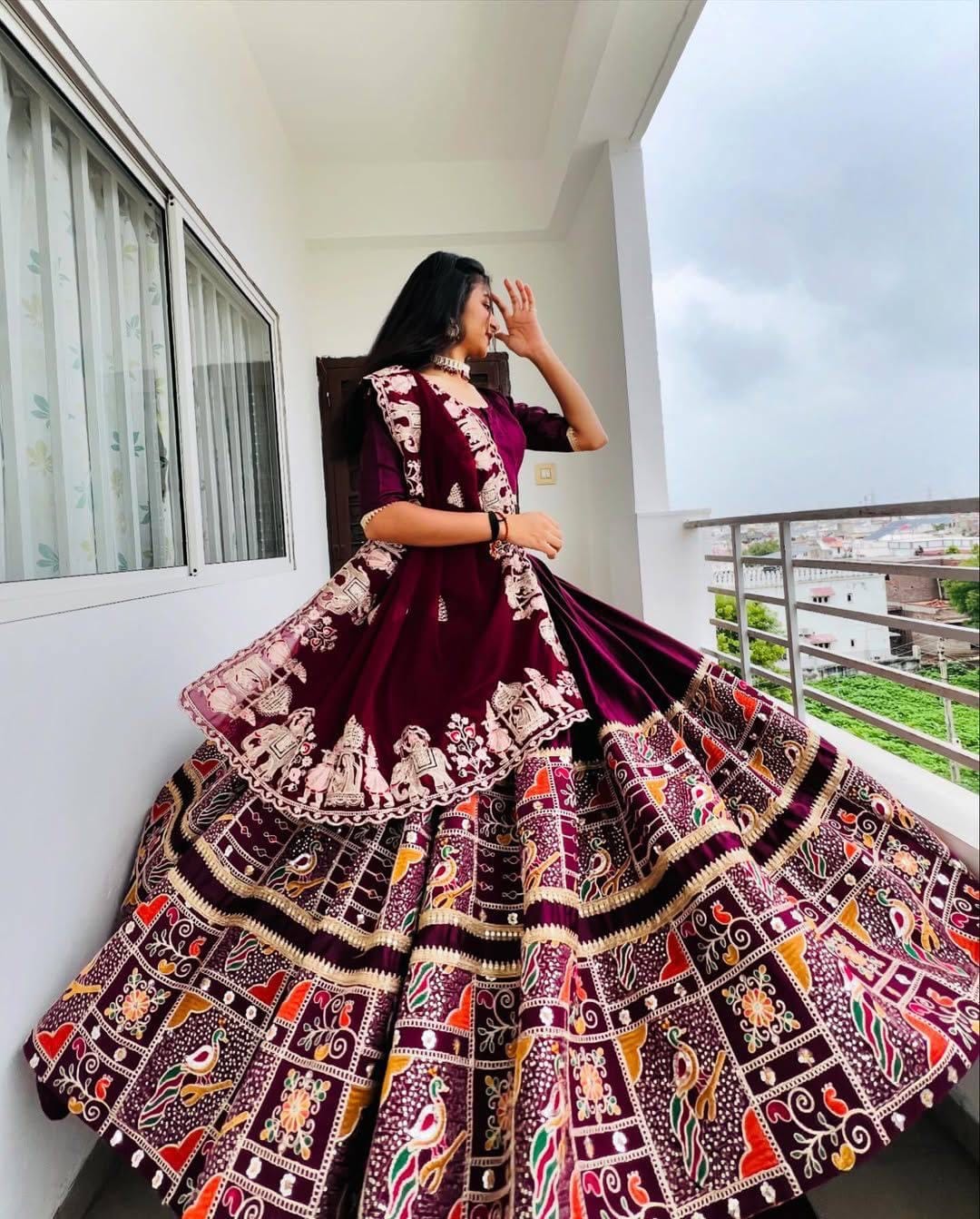 Ethenika Authentic Muslin Designer Chaniya Choli