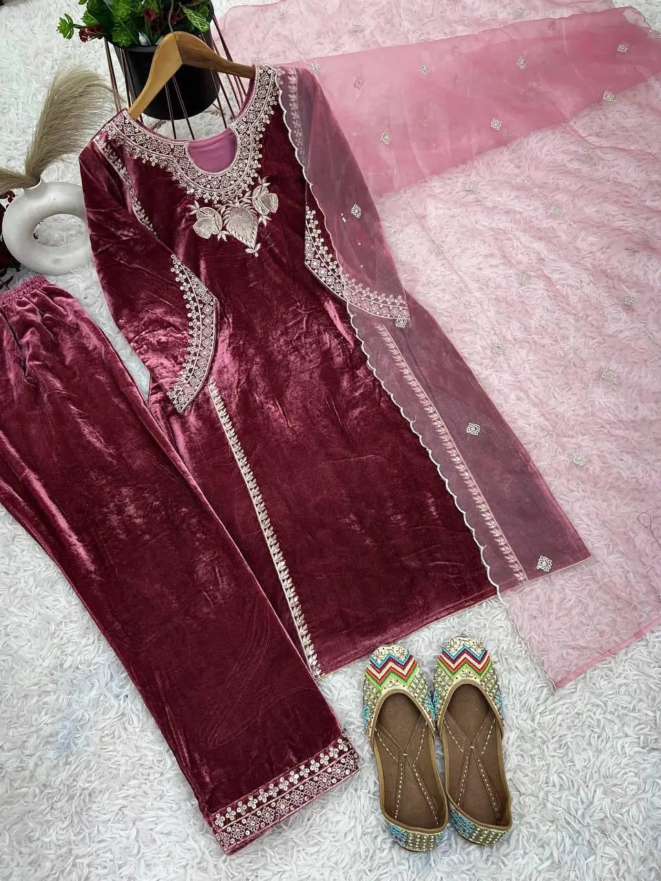 Premium Ethenika Winter Wear Velvet Suit