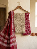 Gadhwal Silk Hand Block Print Batik Dress Material
