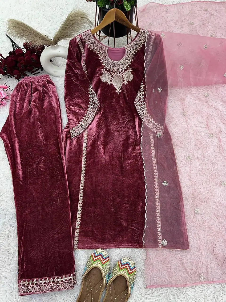 Premium Ethenika Winter Wear Velvet Suit