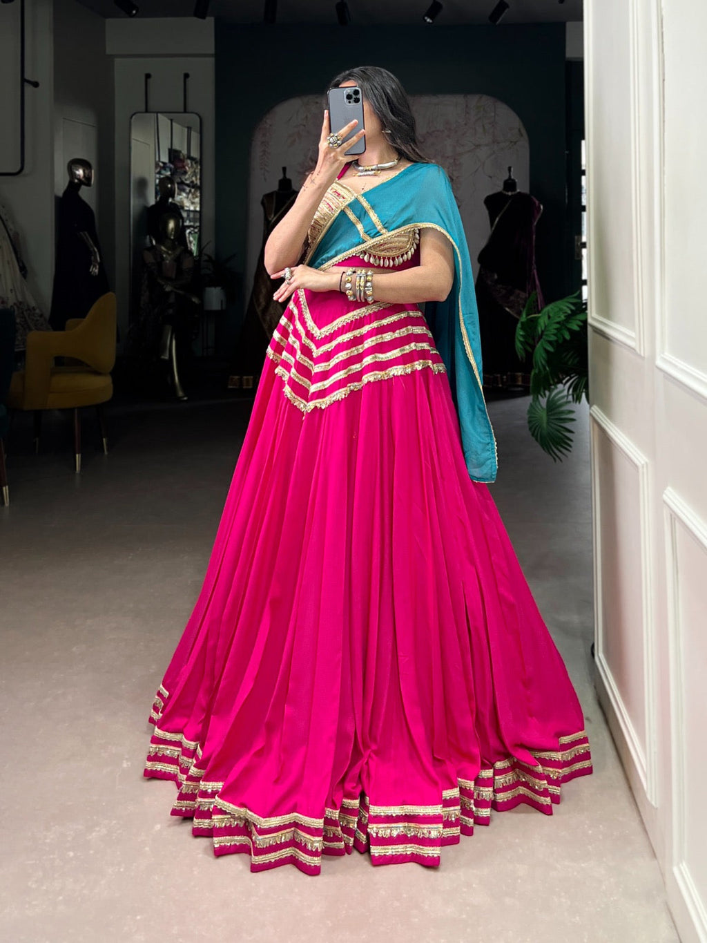 Rayon Sequence Lace with Kodi Work Navratri Special Designer Chaniya Choli (Ready to Wear)