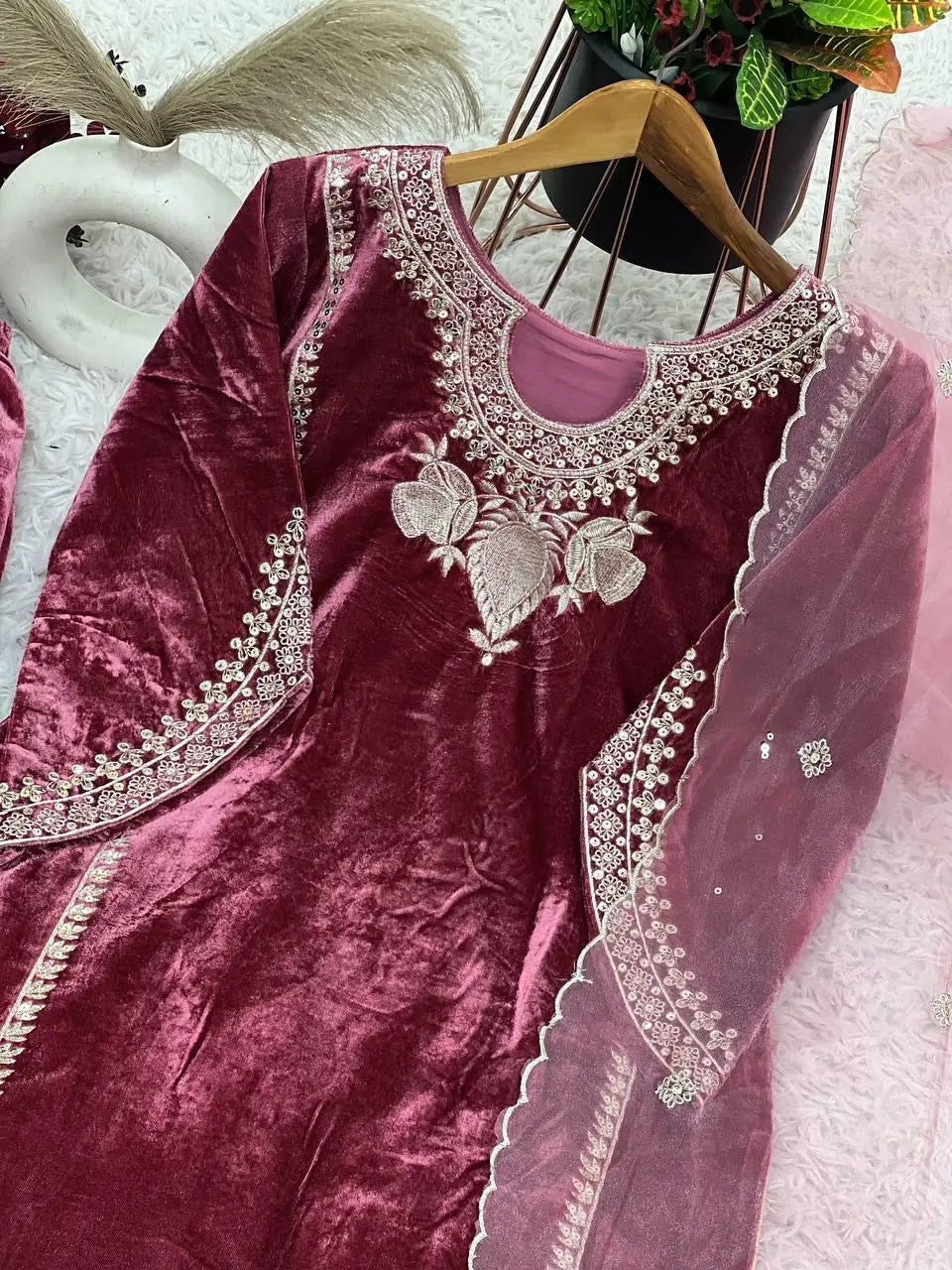 Premium Ethenika Winter Wear Velvet Suit