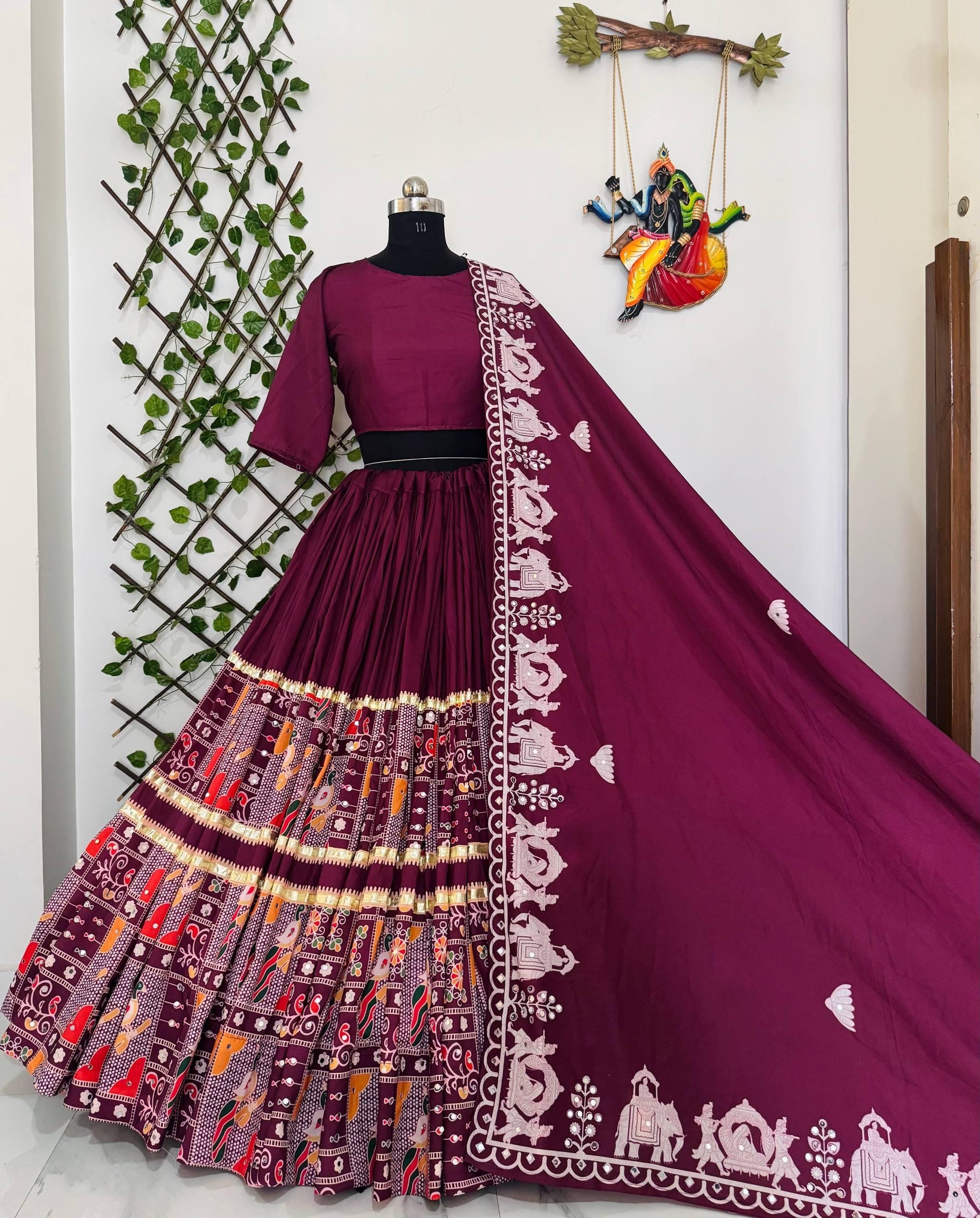 Ethenika Authentic Muslin Designer Chaniya Choli
