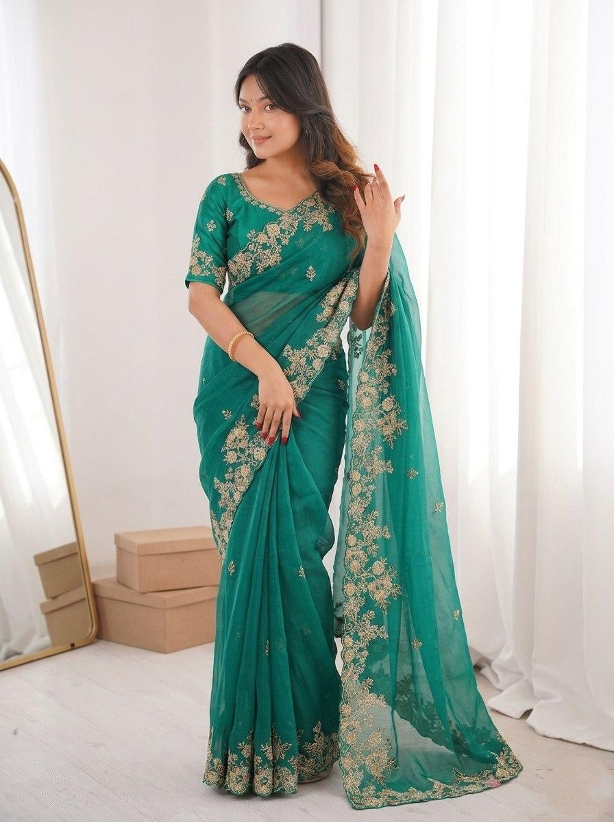 Ethenika Premium Chiffone Party Wear Designer Saree