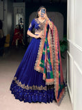 Vachitra Silk Sequence Thread Embroidery Work Designer Lehenga Choli Set