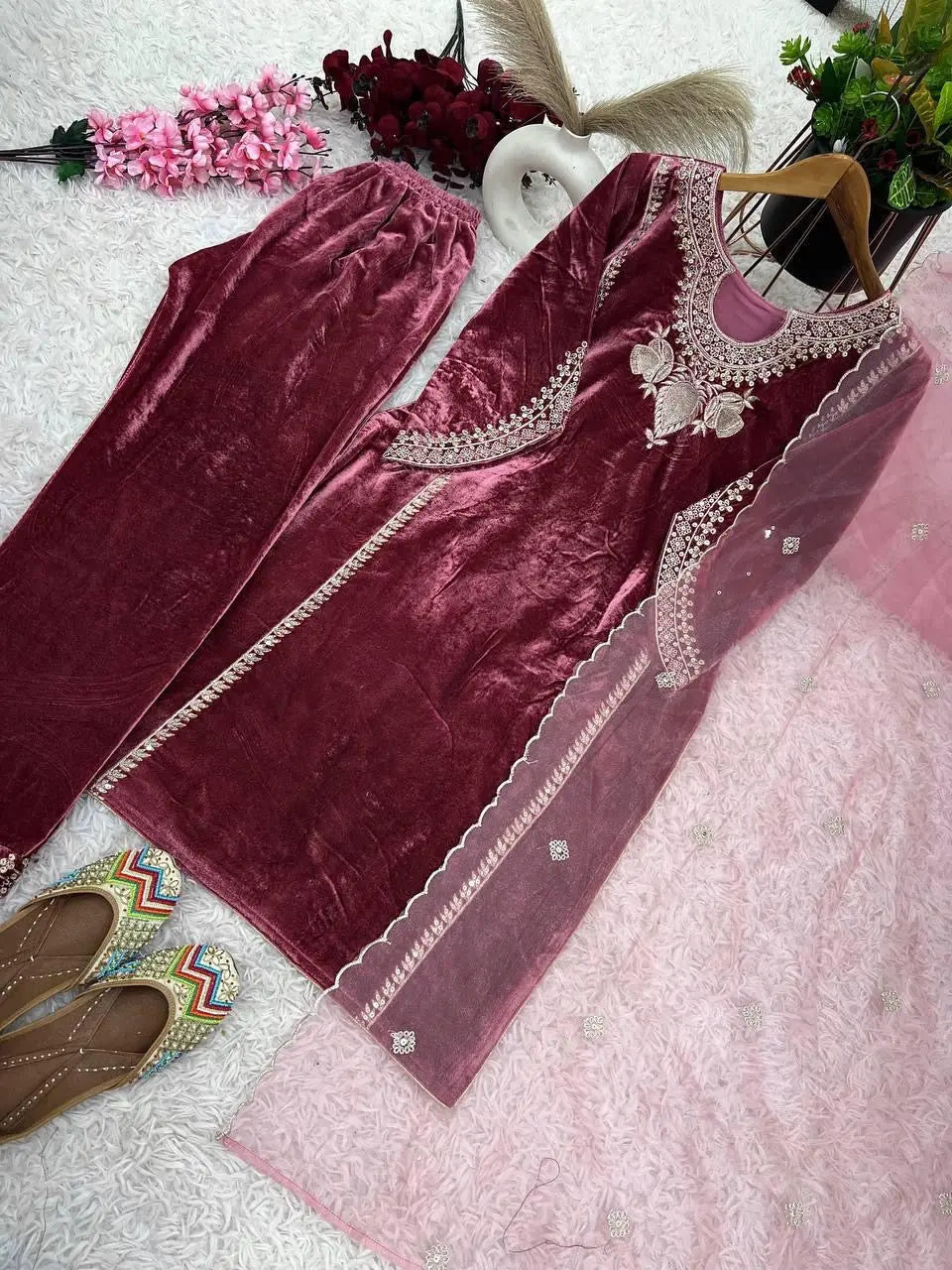 Premium Ethenika Winter Wear Velvet Suit