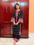 Chikankari Style Embroidery with Mirror Work Kurti Palazo Dupatta Set