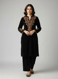 Ethenika Embroidery Work Velvet Cord Set