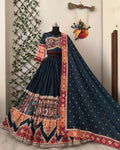 Ethenika Exclusive Heavy Muslin Digital Print with Mirror Work Navratri Special Designer Chaniya Choli