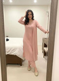 Ethenika Faux Georgette Chikankari Kurti Pant Dupatta