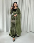 Ethenika Ready Wear Velvet Kurti Sharara Dupatta Set