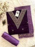 Neck V Embroidery work Summer Special Dress Material (Unstitched)