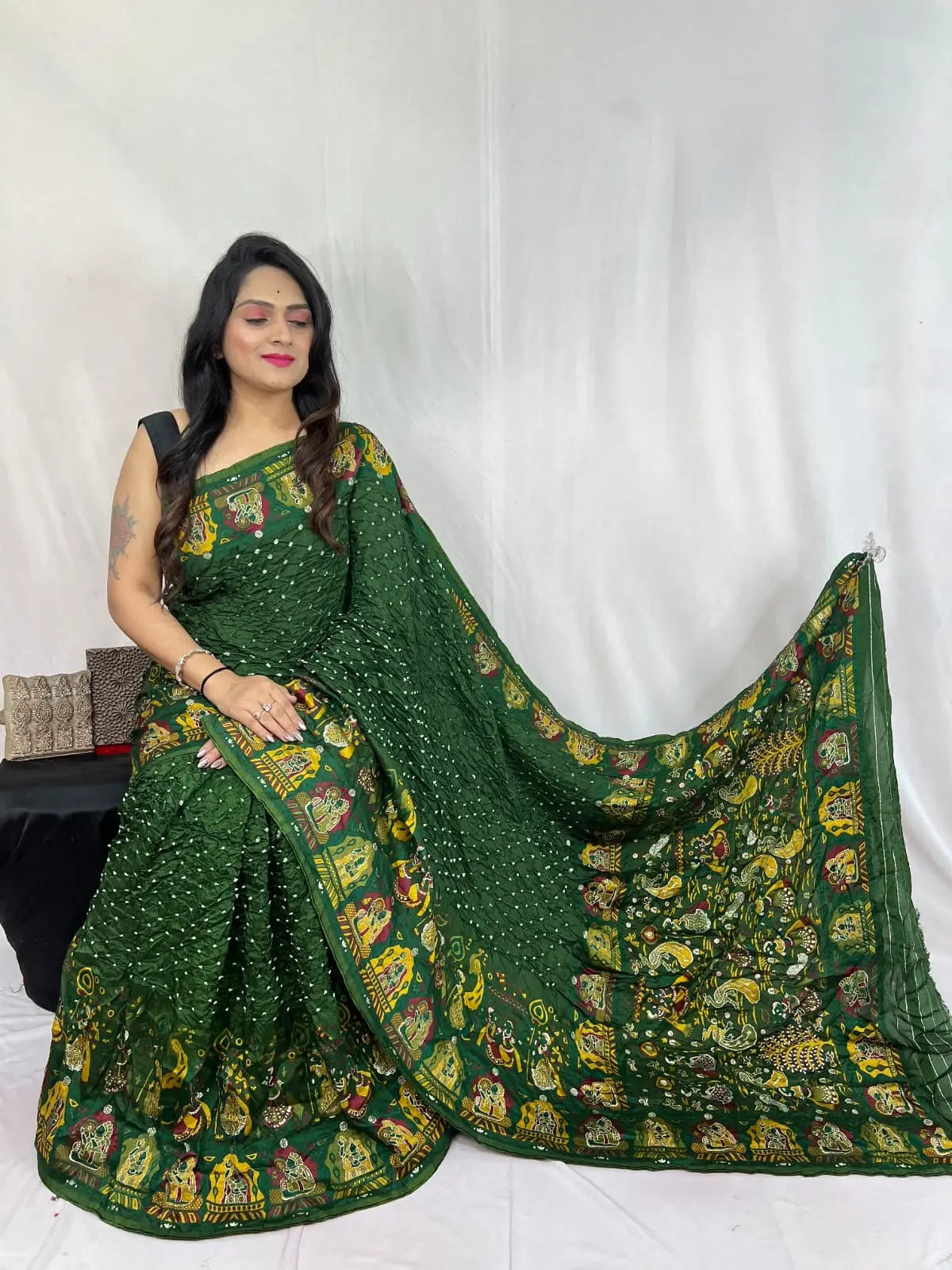 Kutch Authentic Pure Dola Silk Pasmina Saree