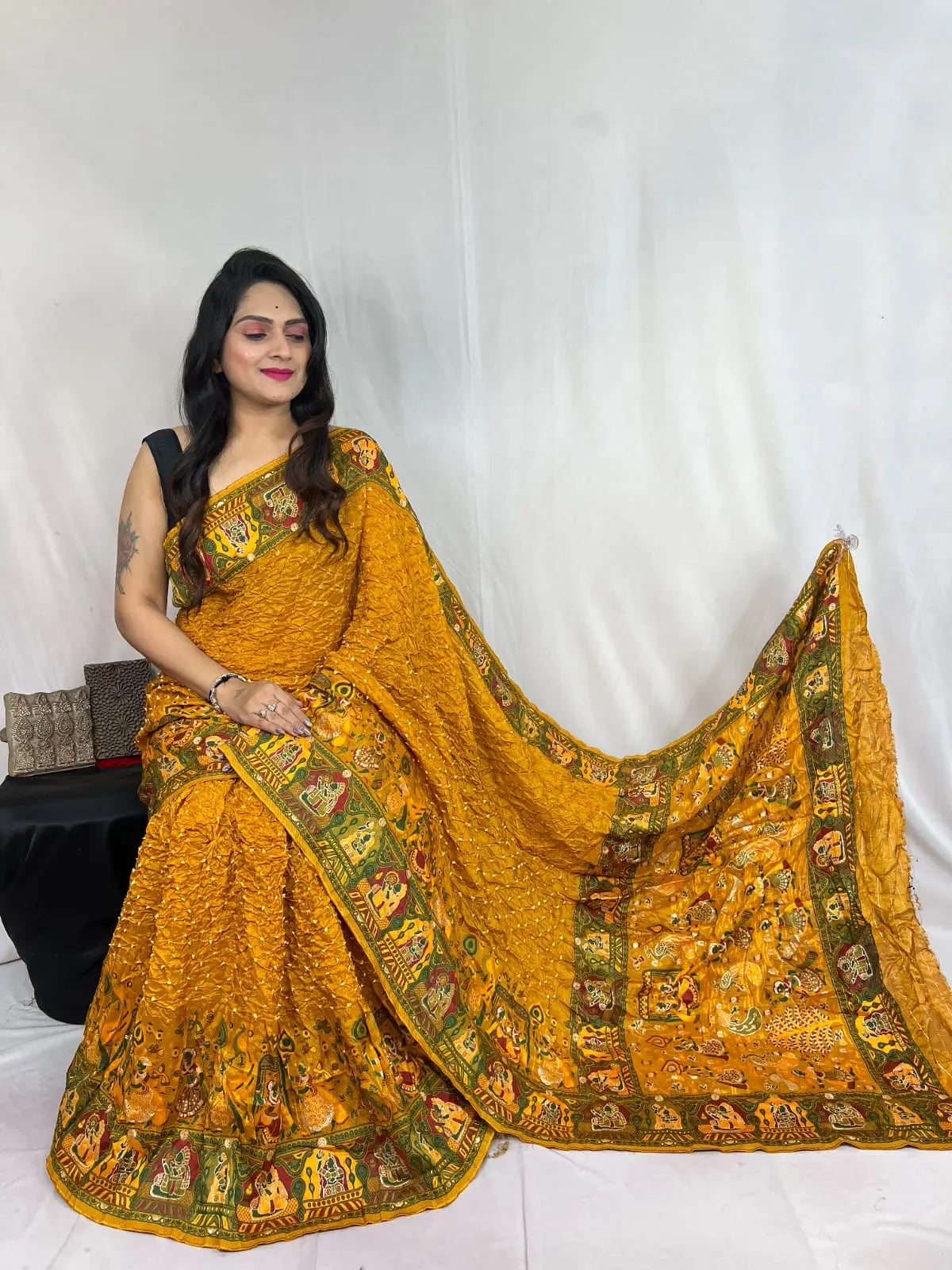 Kutch Authentic Pure Dola Silk Pasmina Saree