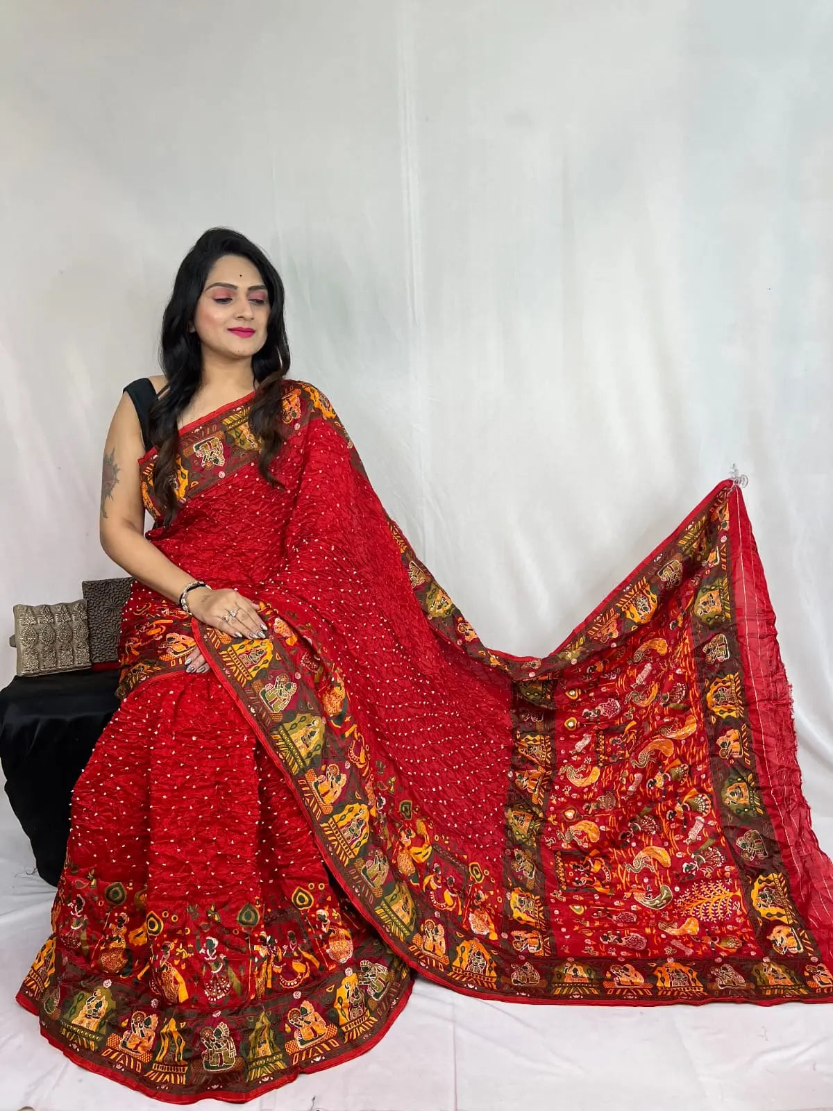 Kutch Authentic Pure Dola Silk Pasmina Saree
