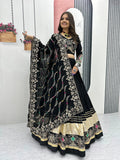 Pure Cotton Thread Embroidery Work 6M Flair work Navratri Special Designer Chaniya Choli (Ready To Wear)