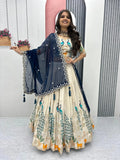 Pure Tissue Silk Thread Sequence work Lehenga Choli